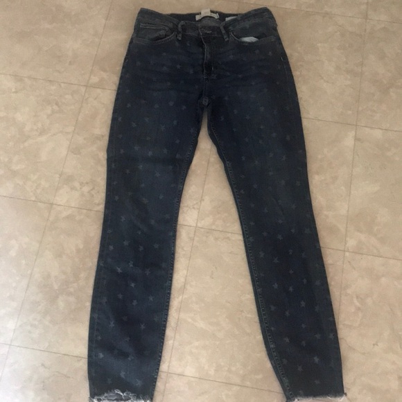 H & M Star Print Skinny Jeans 32 - Picture 1 of 6